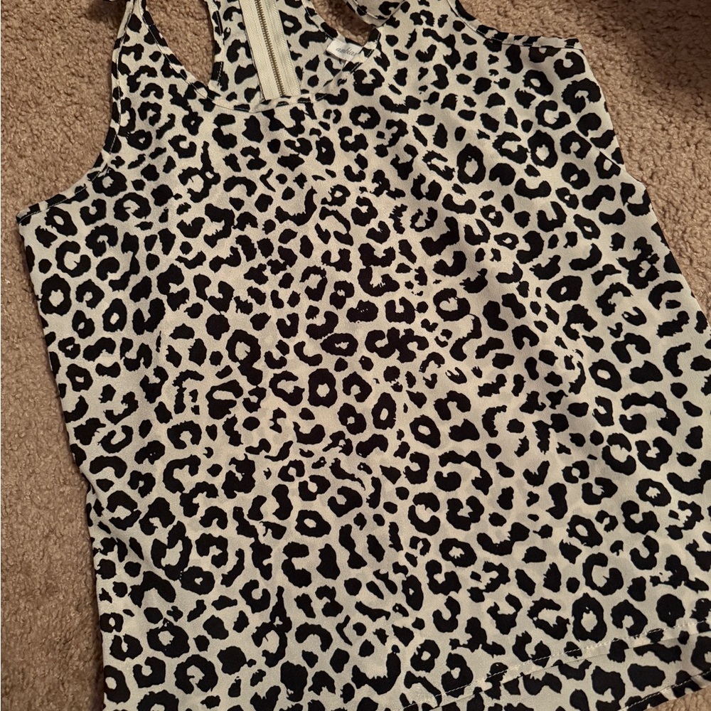 Leopard Print Tank Top Blouse